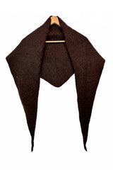 Soft Wool Blend Knitted Triangle Scarf Shawl