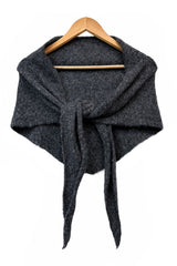 Soft Wool Blend Knitted Triangle Scarf Shawl