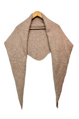 Soft Wool Blend Knitted Triangle Scarf Shawl