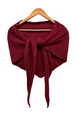 Soft Wool Blend Knitted Triangle Scarf Shawl