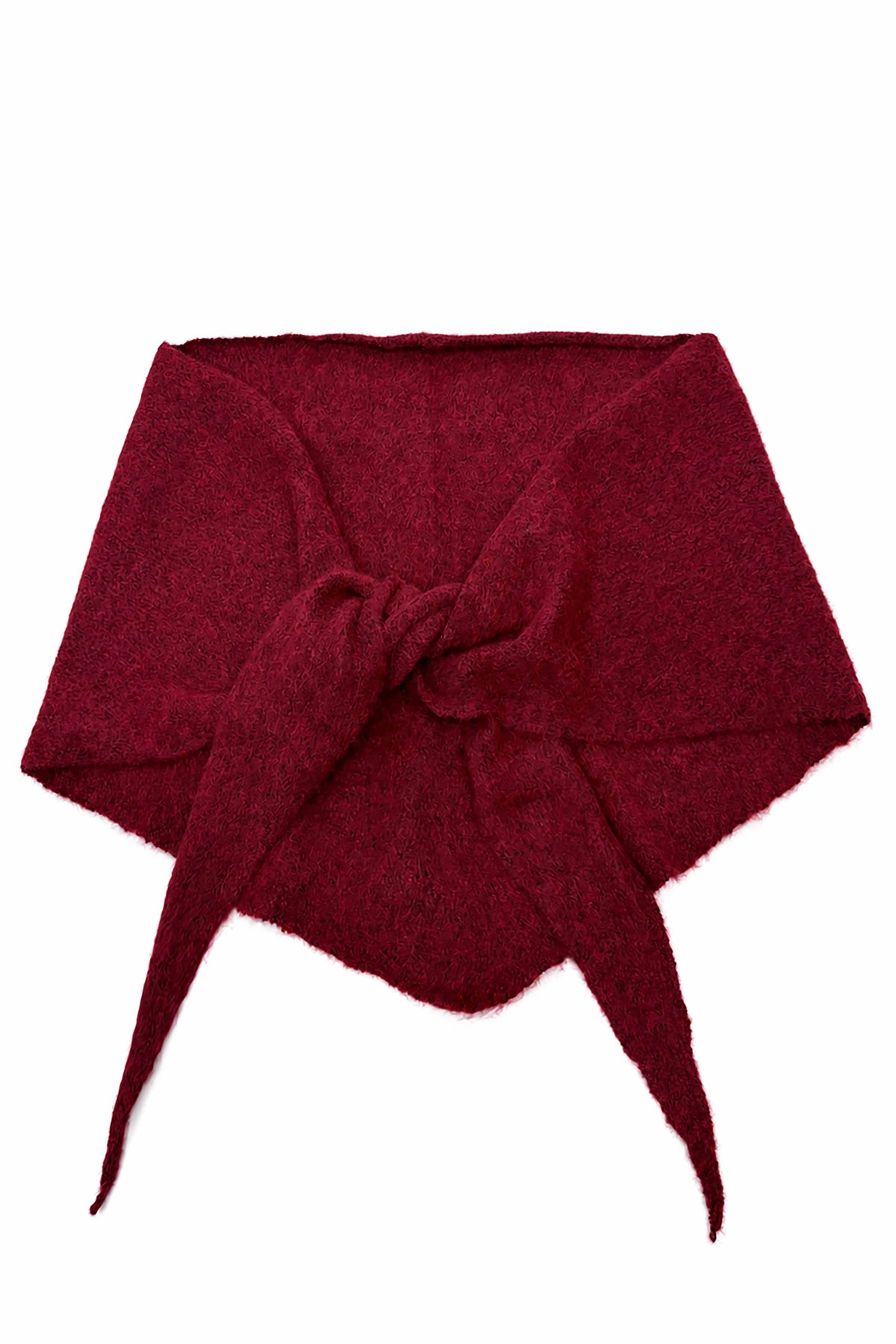 Soft Wool Blend Knitted Triangle Scarf Shawl