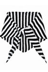 Striped Wool Blend Knitted Triangle Scarf Shawl
