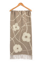 Women’s Floral Print Tassel Scarf