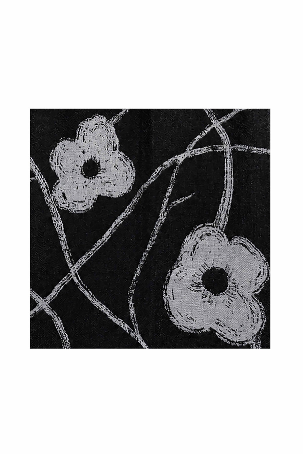 Women’s Floral Print Tassel Scarf