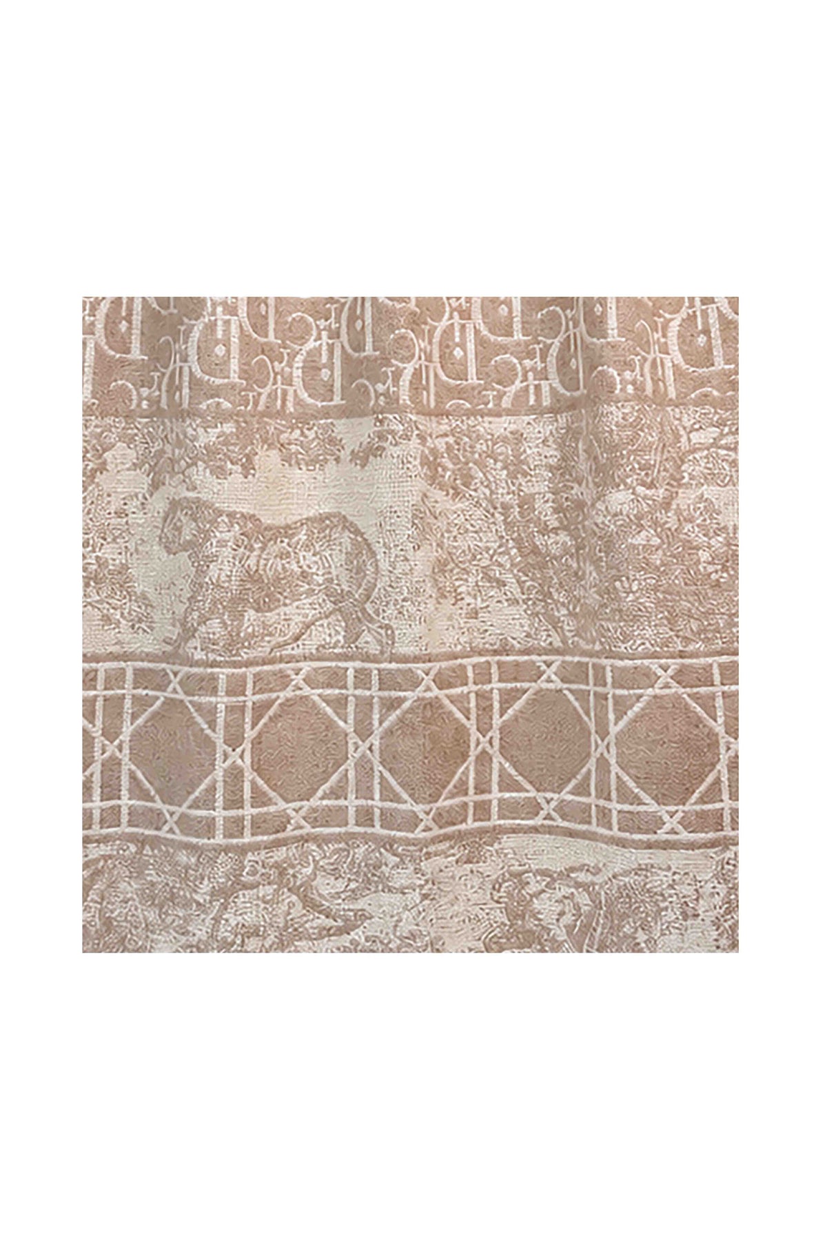 Women’s Heritage Animal & Monogram Print Fringed Scarf