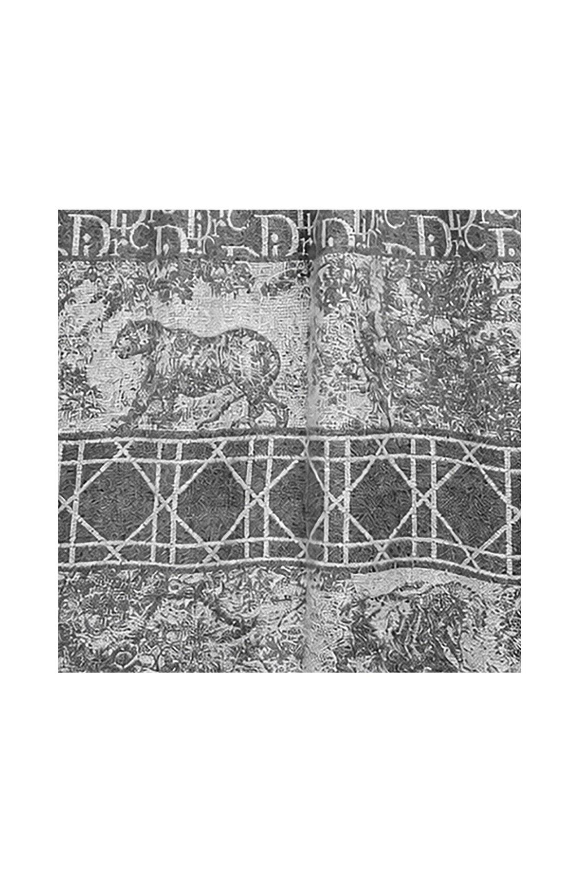 Women’s Heritage Animal & Monogram Print Fringed Scarf