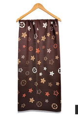 Women’s Reversible Floral Print Scarf – Soft Lightweight Fringed Wrap