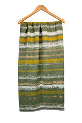 Women’s Abstract Stripe Print Scarf – Soft Lightweight Fringed Wrap