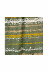 Women’s Abstract Stripe Print Scarf – Soft Lightweight Fringed Wrap