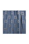 Women’s Reversible Monogram Pattern Scarf with Fringed Trim