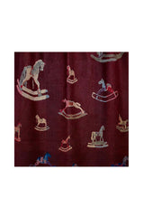 Women’s Rocking Horse Print Fringed Scarf