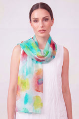 Abstract Watercolour Print Scarf