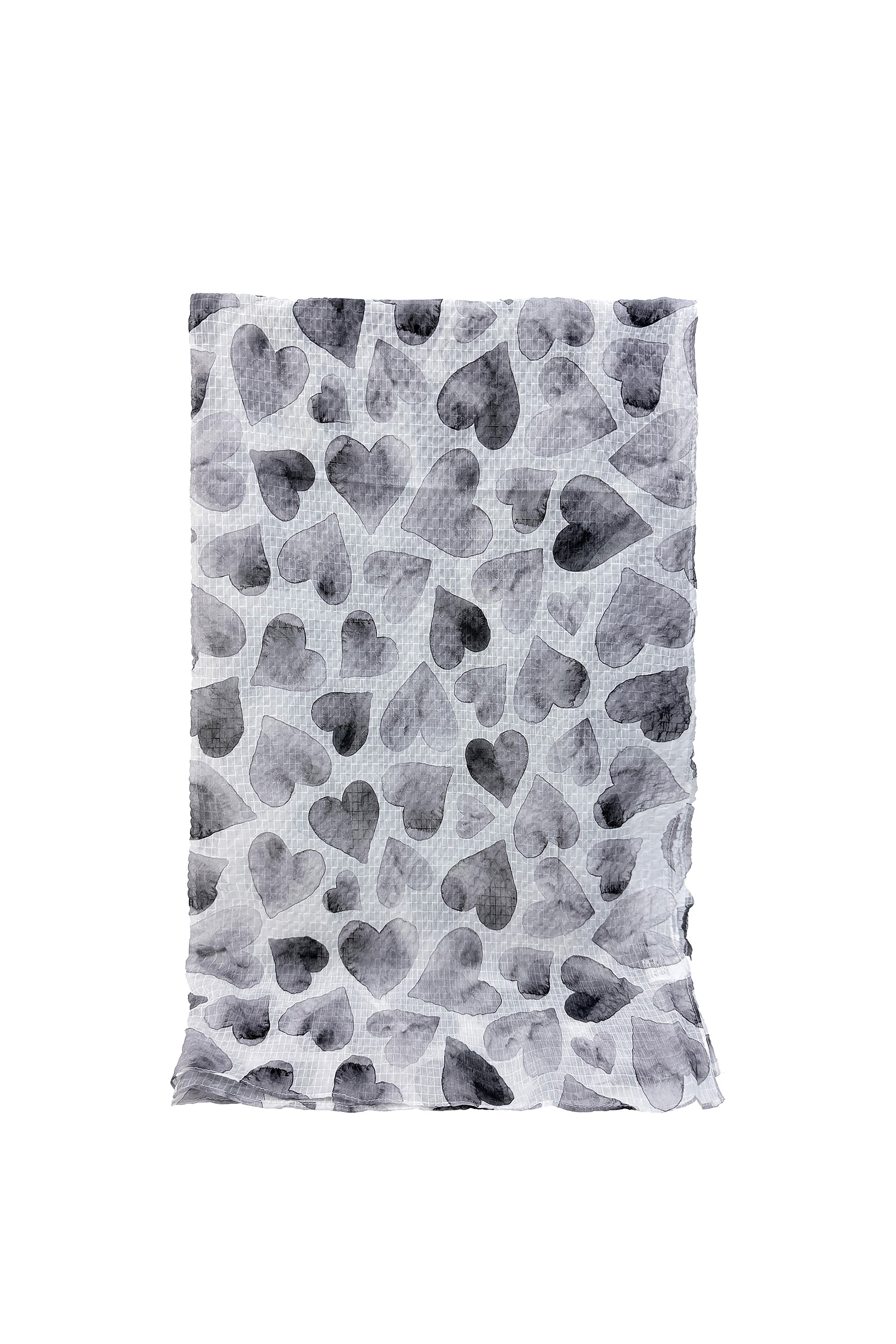 Watercolour Heart Print Scarf