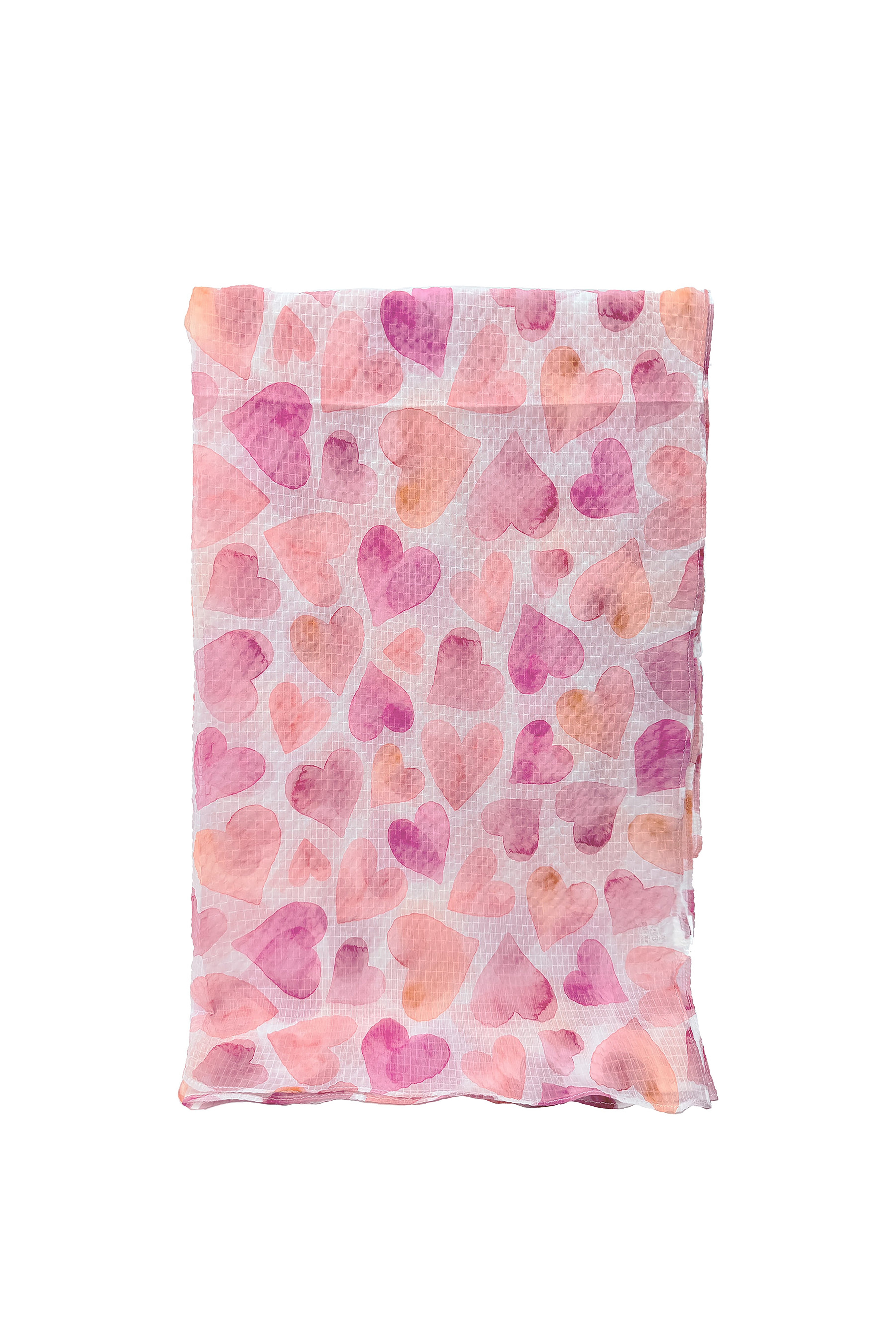 Watercolour Heart Print Scarf
