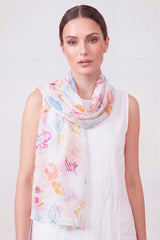 Watercolour BotanicalPrint Scarf