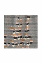 Women’s Abstract Floral & Stripe Tassel Scarf