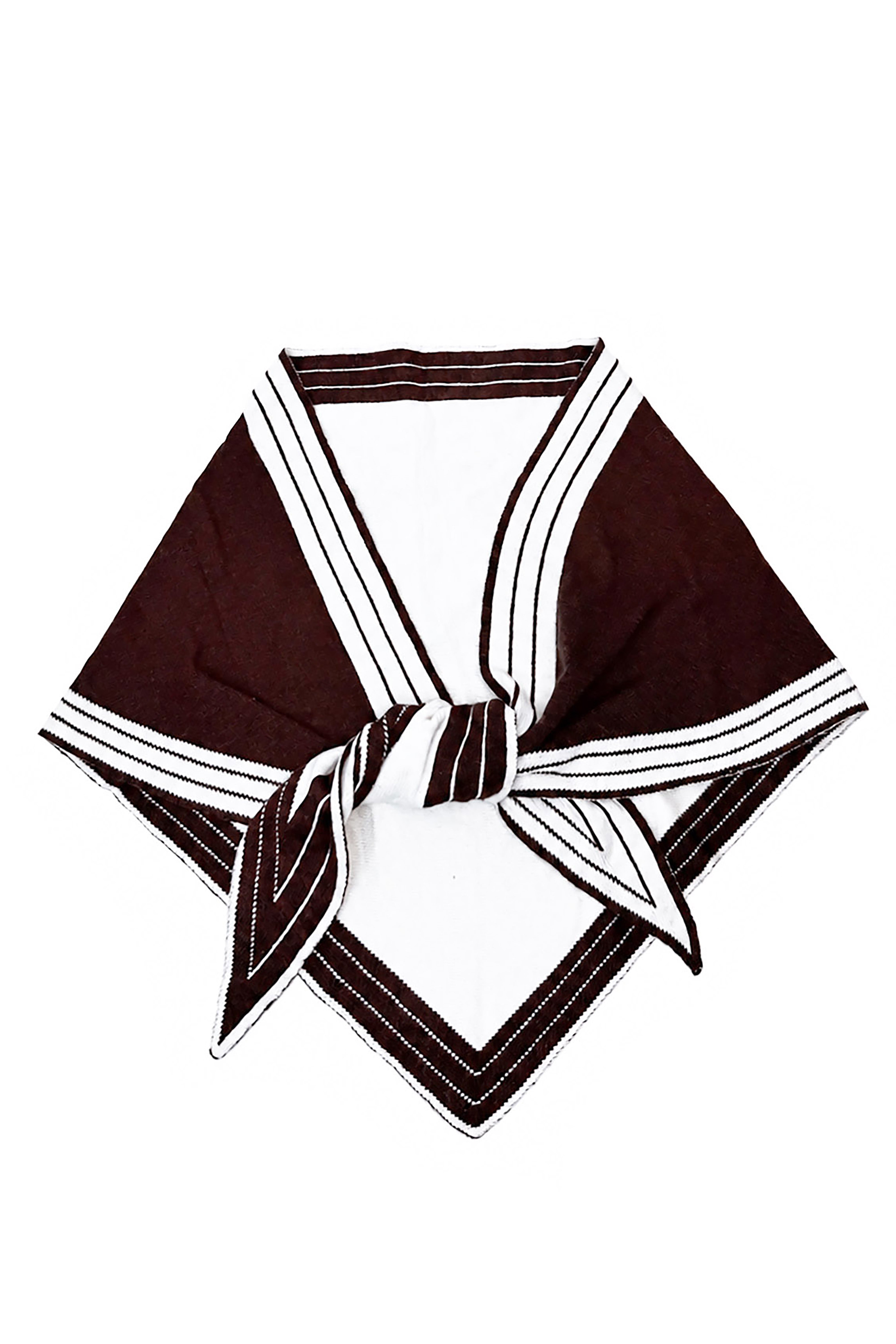 Women’s Striped Border Knitted Triangle Scarf