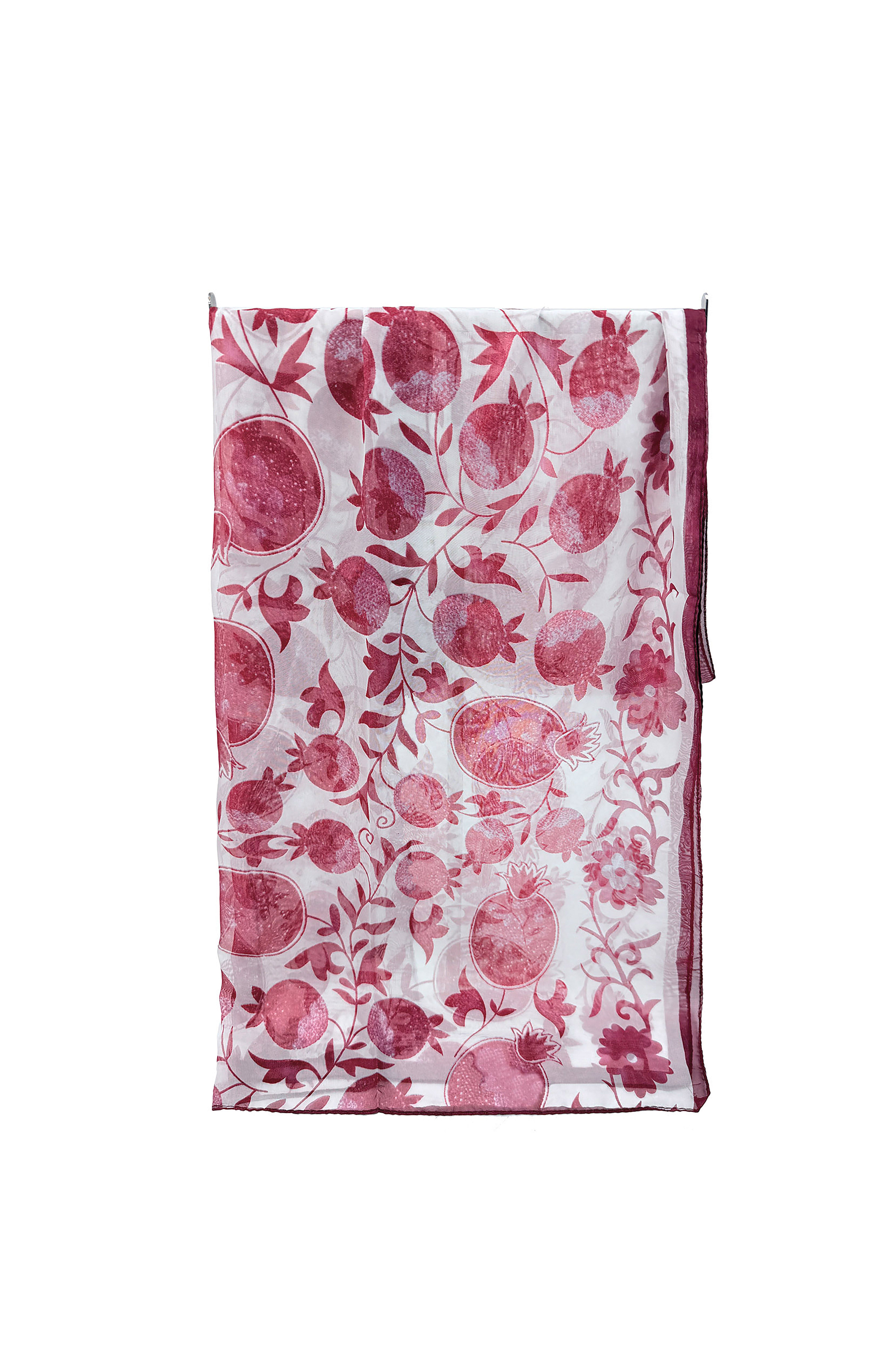Pomegranate Print Chiffon Scarf