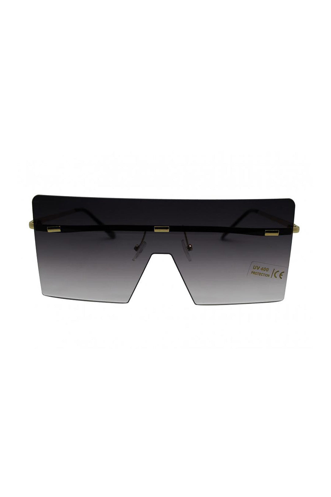 Oversized Rimless Visor Sunglasses