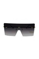 Oversized Rimless Visor Sunglasses