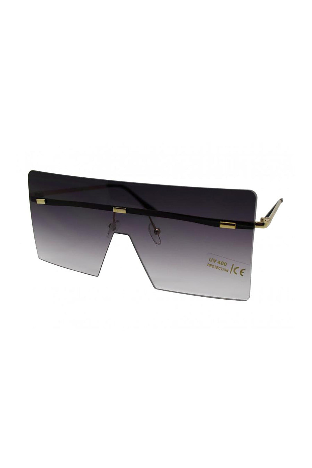 Oversized Rimless Visor Sunglasses