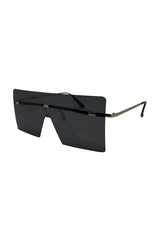 Oversized Rimless Visor Sunglasses