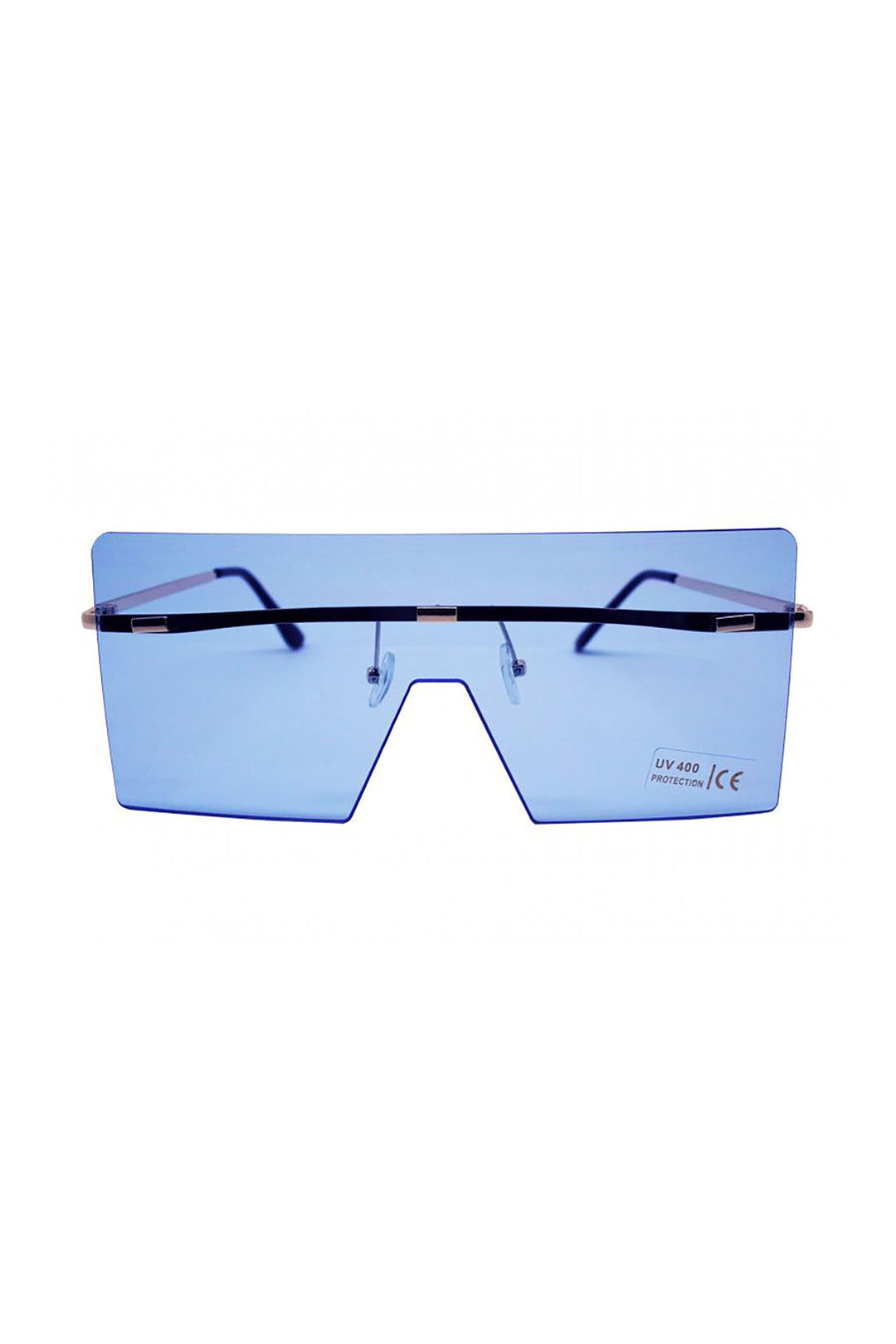 Oversized Rimless Visor Sunglasses