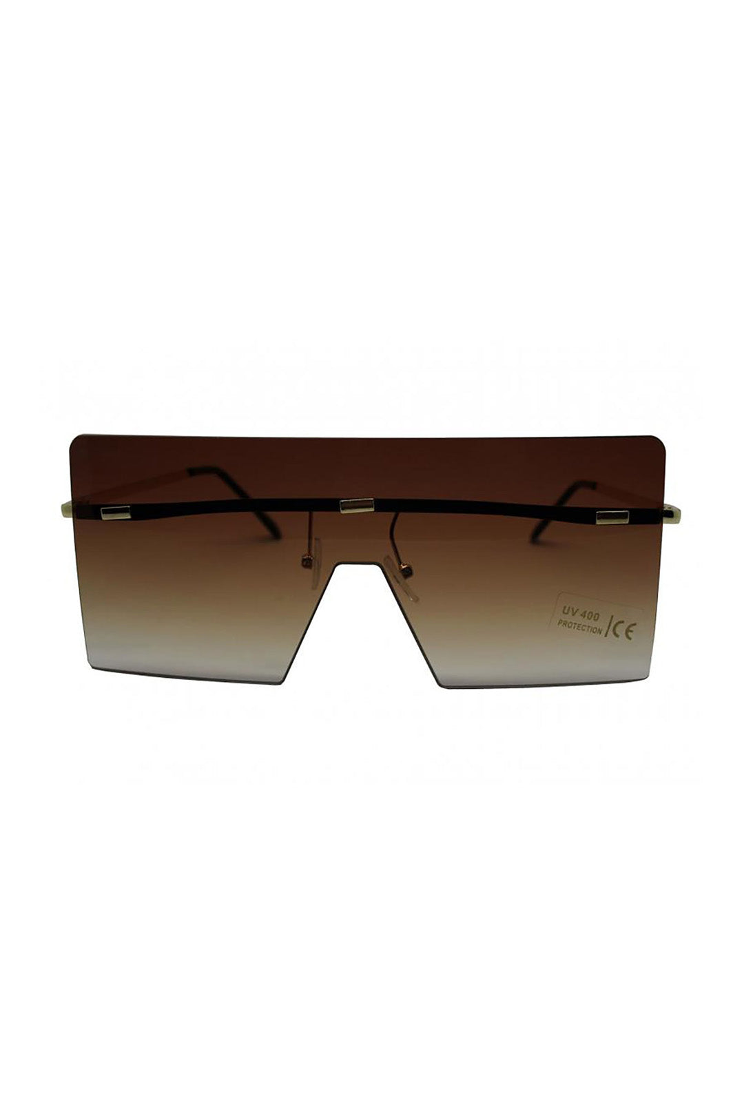 Oversized Rimless Visor Sunglasses