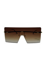 Oversized Rimless Visor Sunglasses