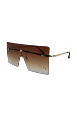 Oversized Rimless Visor Sunglasses