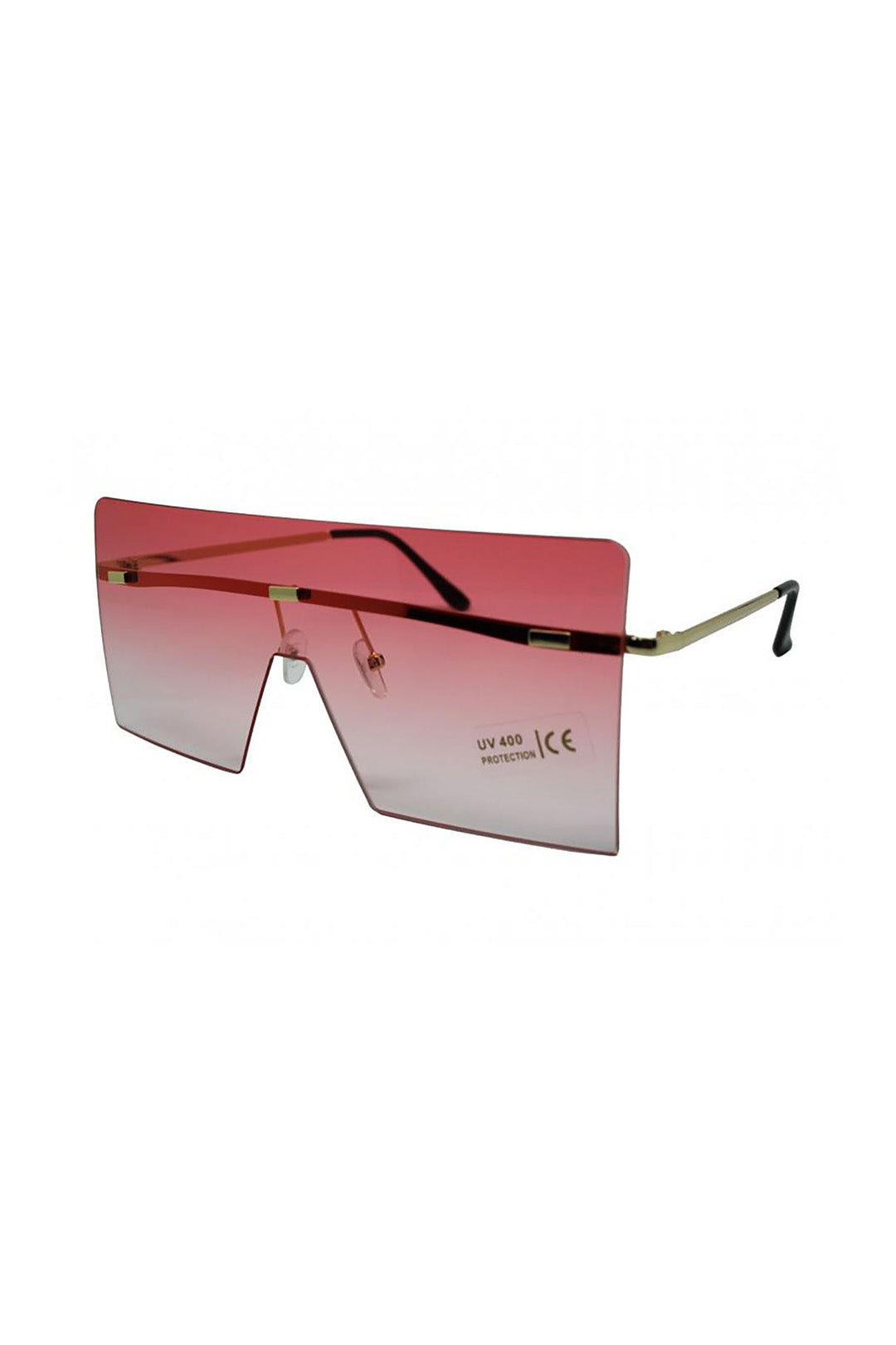 Oversized Rimless Visor Sunglasses