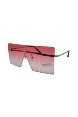 Oversized Rimless Visor Sunglasses