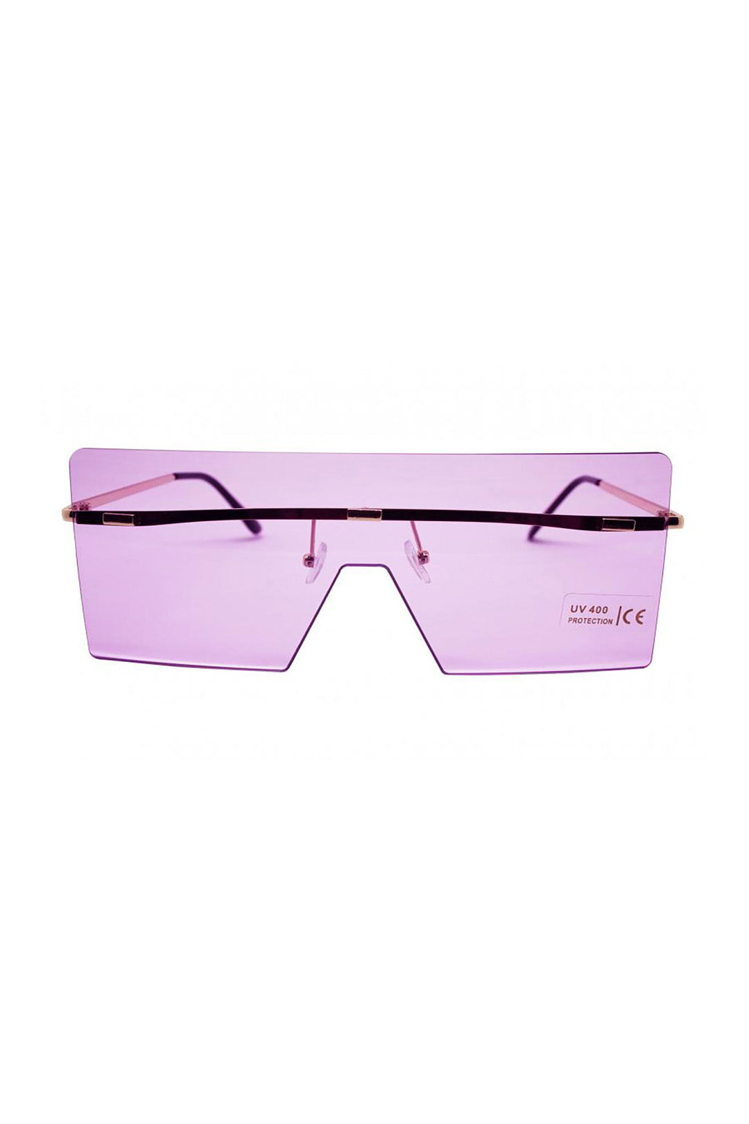 Oversized Rimless Visor Sunglasses