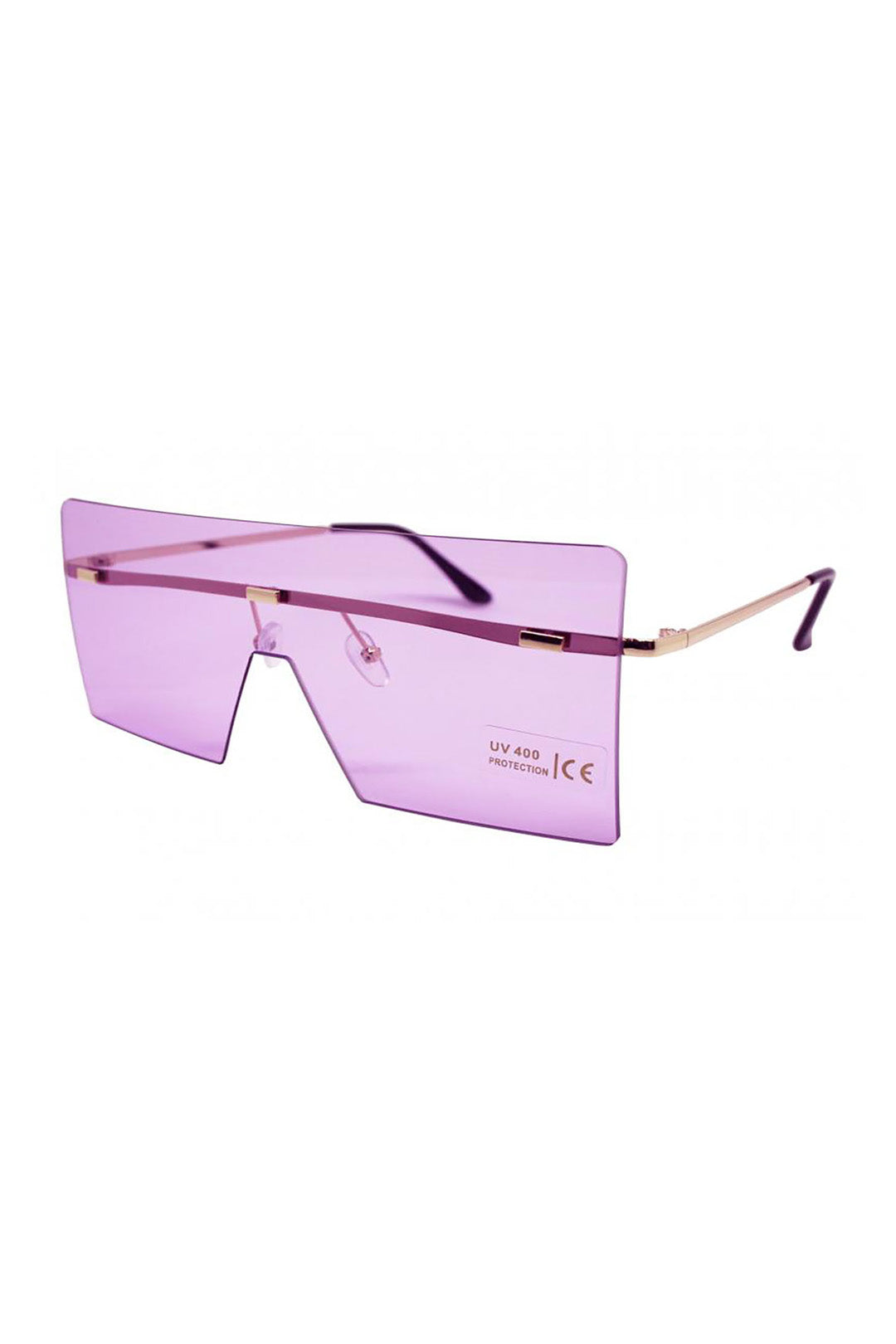 Oversized Rimless Visor Sunglasses