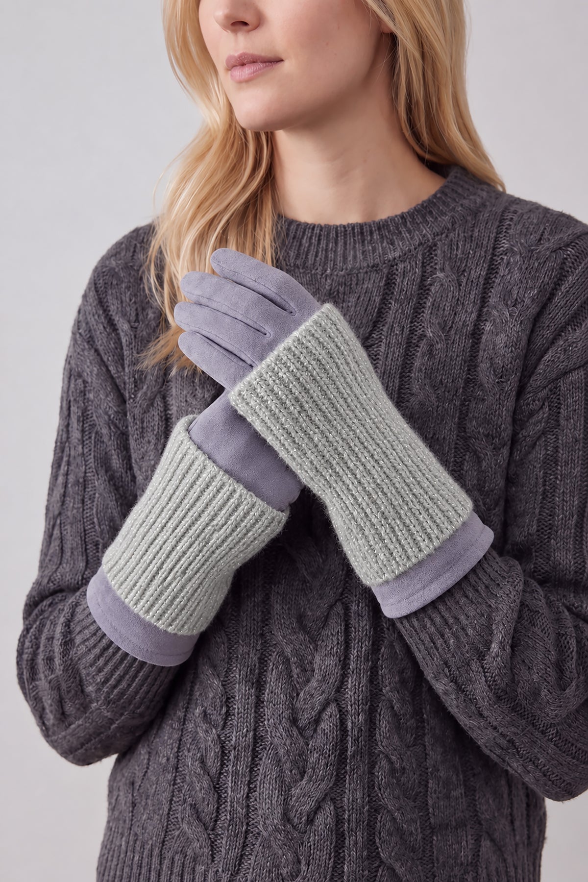 2-in-1 Cosy Knit Overlay Gloves