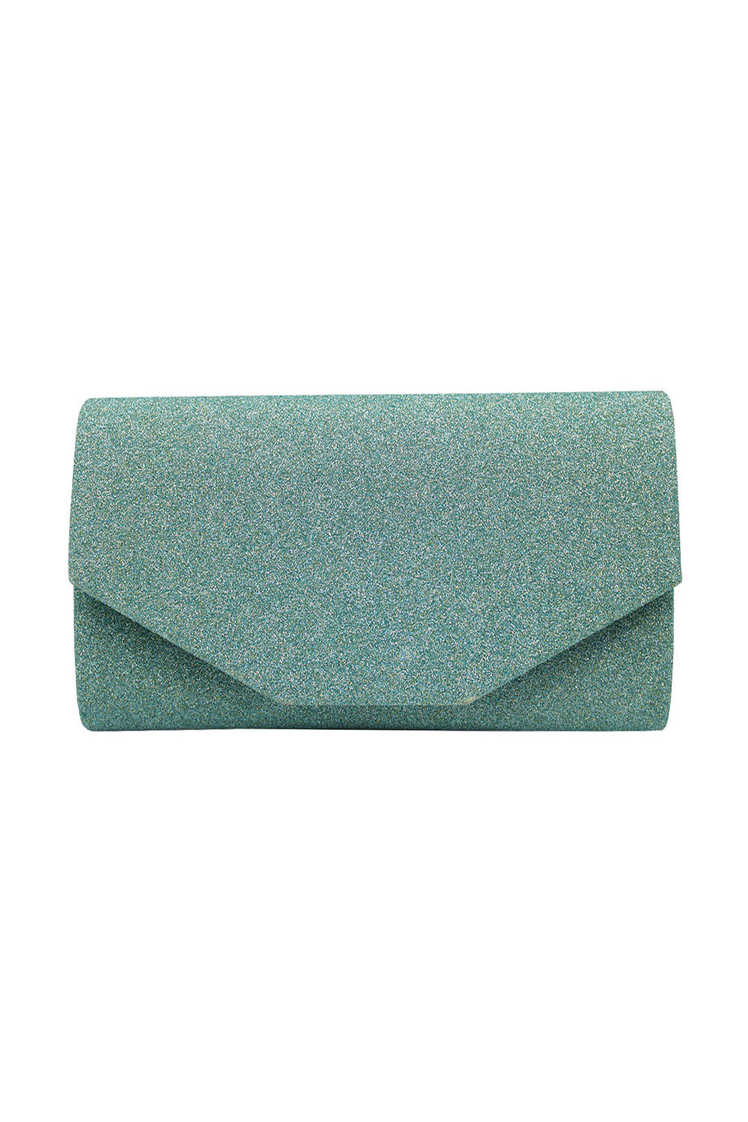 Glitter Envelope Clutch Bag with Gold /Silver Chain Strap