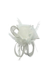 Feather & Mesh Flower Fascinator with clip and hair band