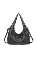 Women’s Classic Soft Hobo Shoulder Bag with Detachable Crossbody Strap