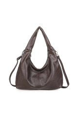 Women’s Classic Soft Hobo Shoulder Bag with Detachable Crossbody Strap