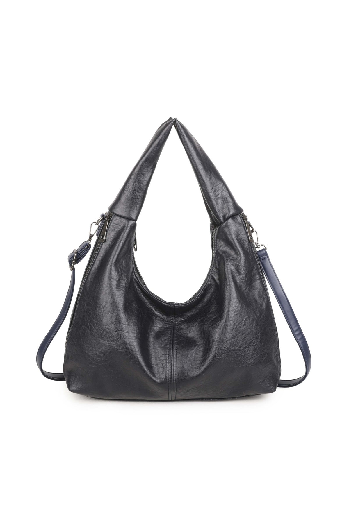 Women’s Classic Soft Hobo Shoulder Bag with Detachable Crossbody Strap