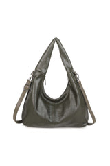 Women’s Classic Soft Hobo Shoulder Bag with Detachable Crossbody Strap