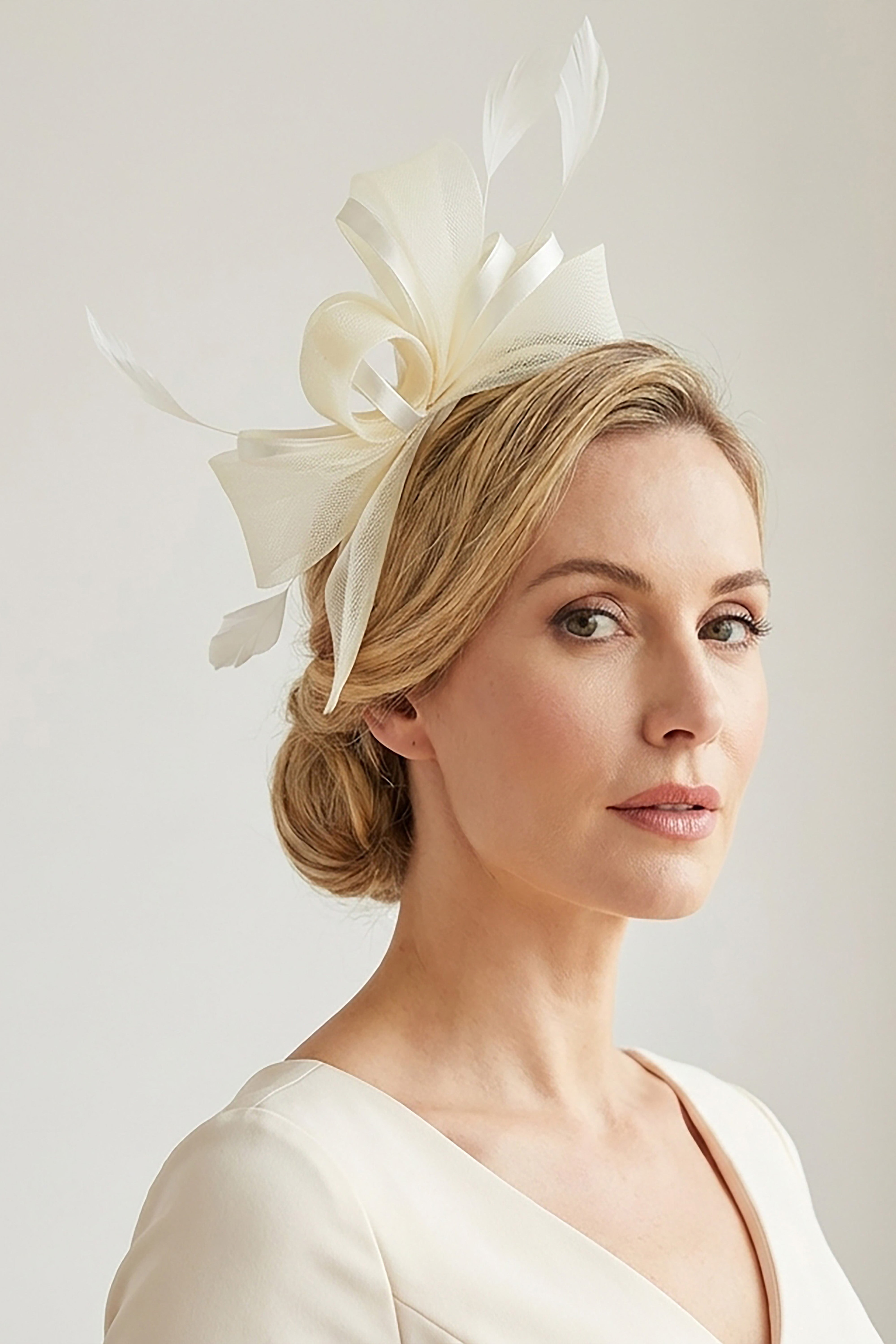 Structured Mesh Bow Fascinator Headband Maroon