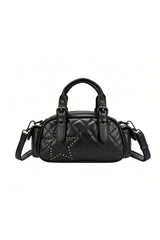 Women’s Quilted Star Stud Mini Handbag with Crossbody Strap