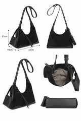 Women’s Soft Suede Hobo Bag with Adjustable Shoulder Strap