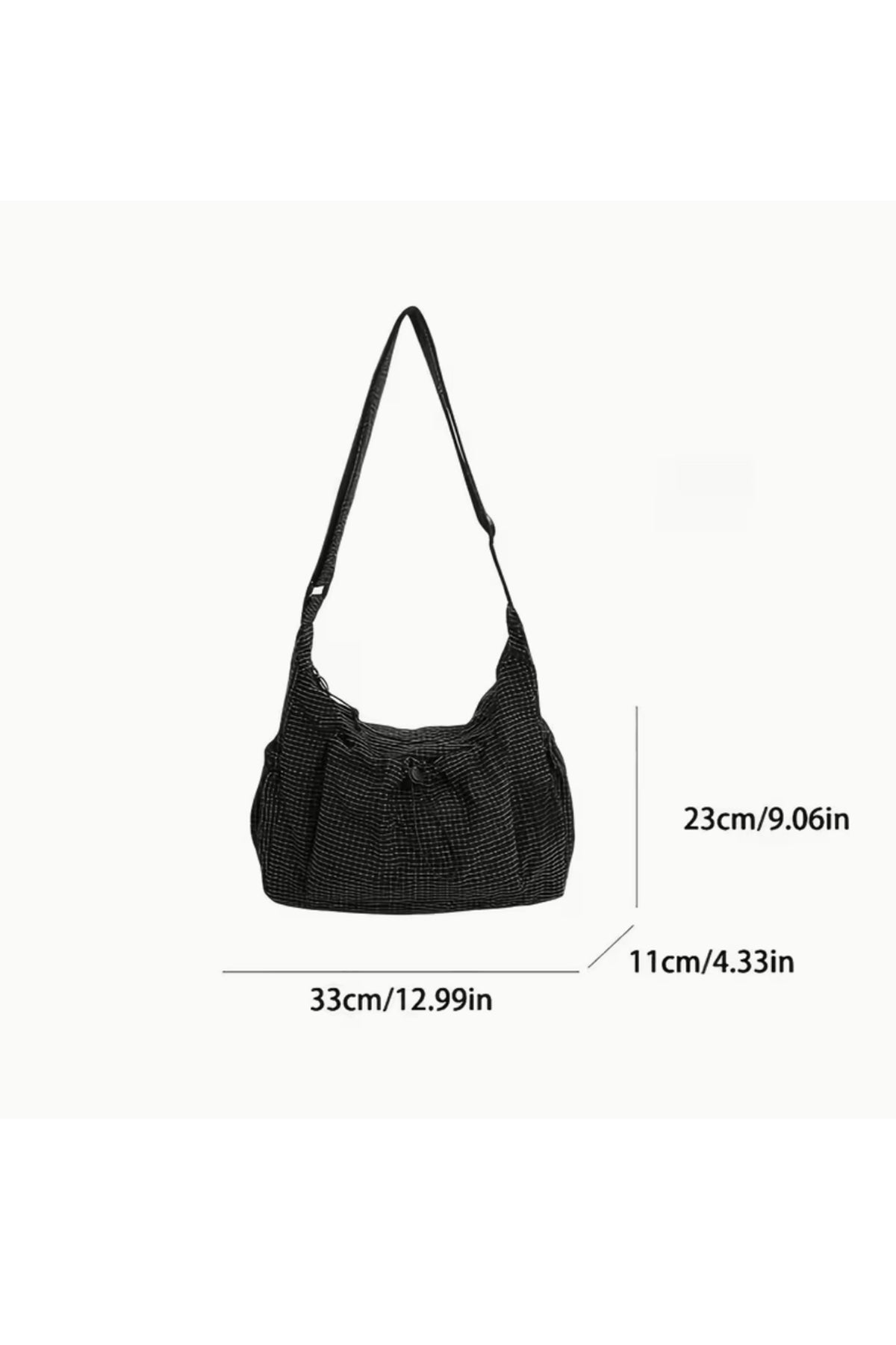 Women’s Checked Casual Shoulder Bag with Adjustable Strap