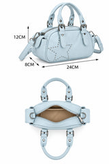 Women’s Quilted Star Stud Mini Handbag with Crossbody Strap