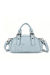 Women’s Quilted Star Stud Mini Handbag with Crossbody Strap
