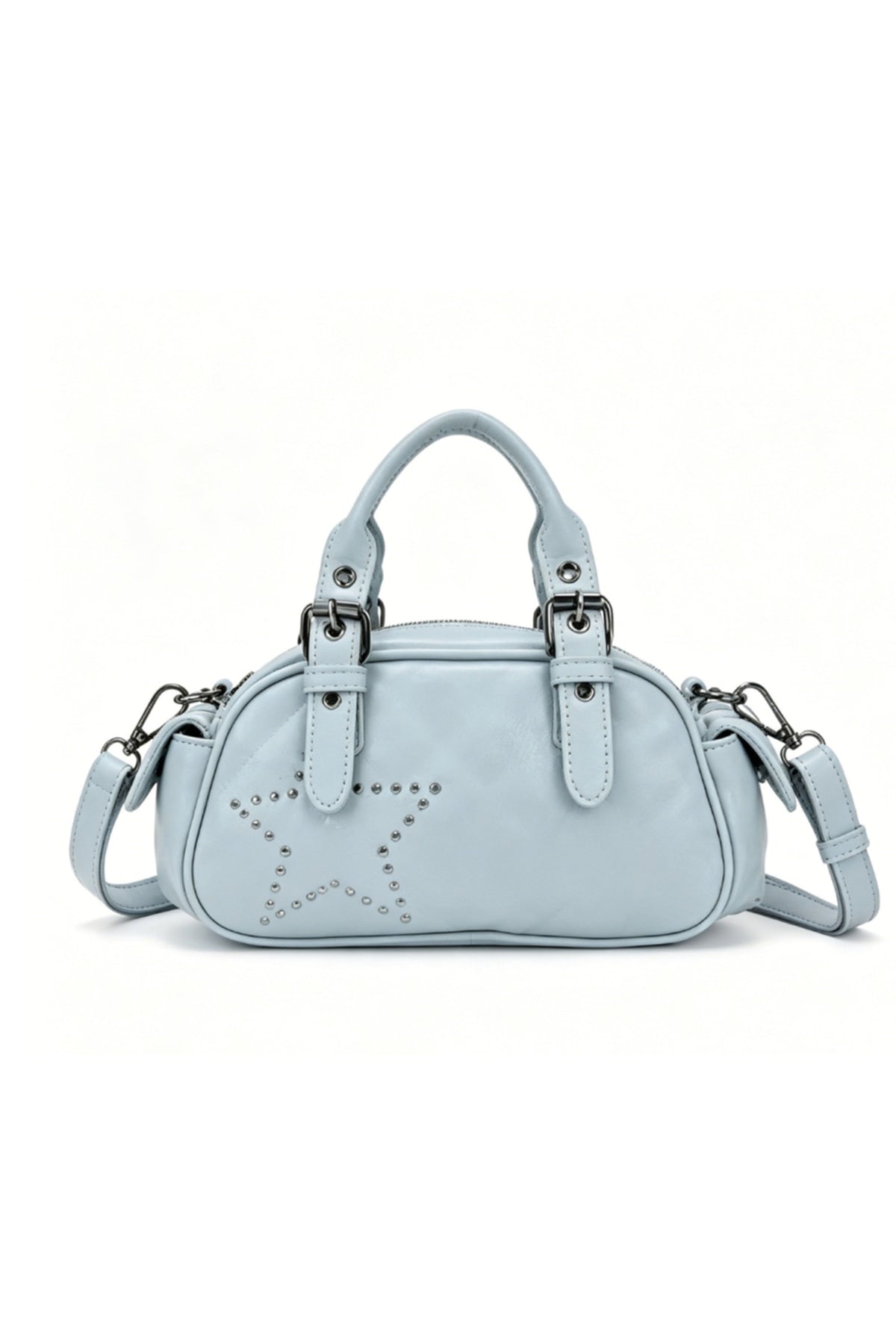 Women’s Quilted Star Stud Mini Handbag with Crossbody Strap