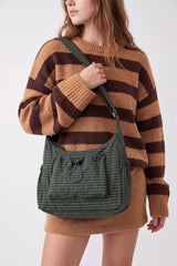 Women’s Checked Casual Shoulder Bag with Adjustable Strap