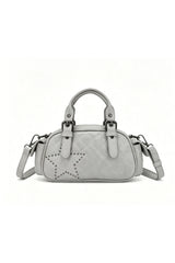 Women’s Quilted Star Stud Mini Handbag with Crossbody Strap